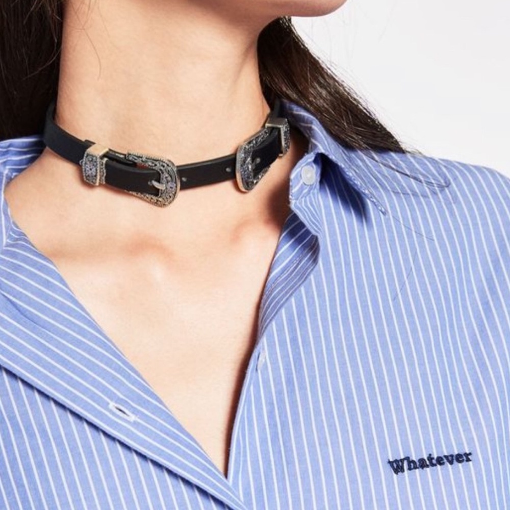 Zara western belt choker